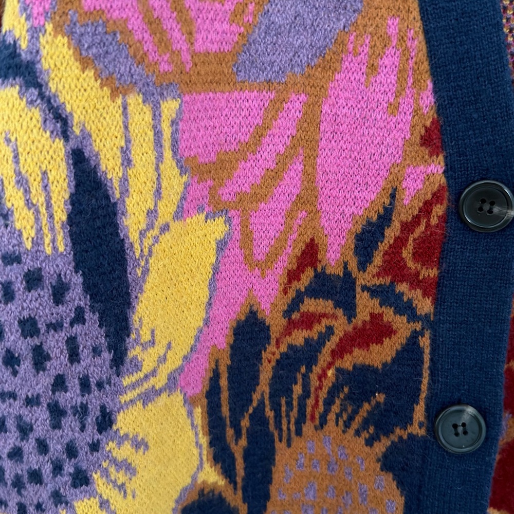Farm Rio Women's Floral Cardigan Sweater - Multicolor - Picture 3 of 5